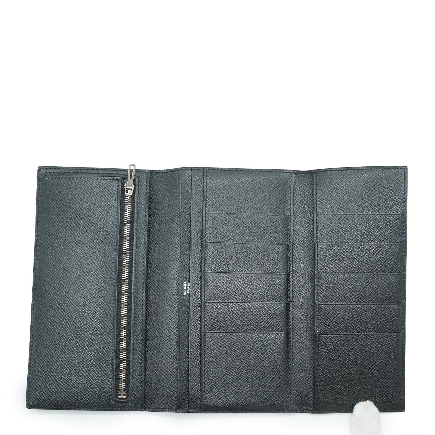 Bearn 2 Plis Epsom Palladium Bifold Long Wallet