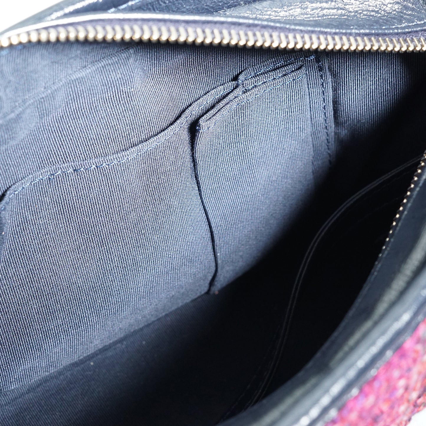 Gabrielle Tweed Multicolor Small Chain Hobo Bag