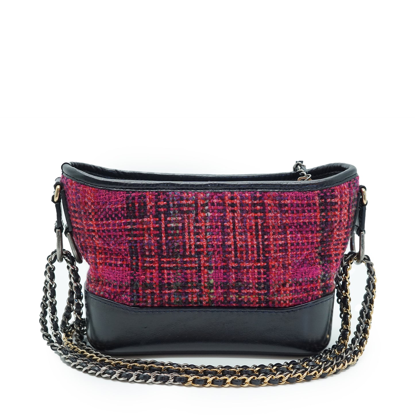 Gabrielle Tweed Multicolor Small Chain Hobo Bag