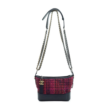 Gabrielle Tweed Multicolor Small Chain Hobo Bag
