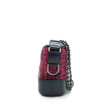 Gabrielle Tweed Multicolor Small Chain Hobo Bag