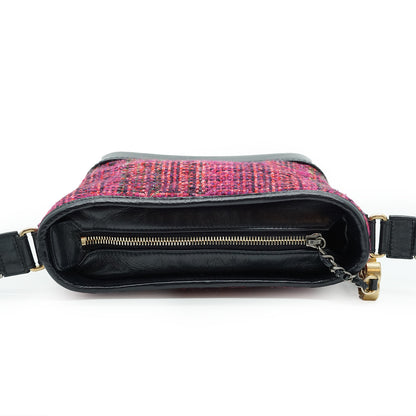 Gabrielle Tweed Multicolor Small Chain Hobo Bag