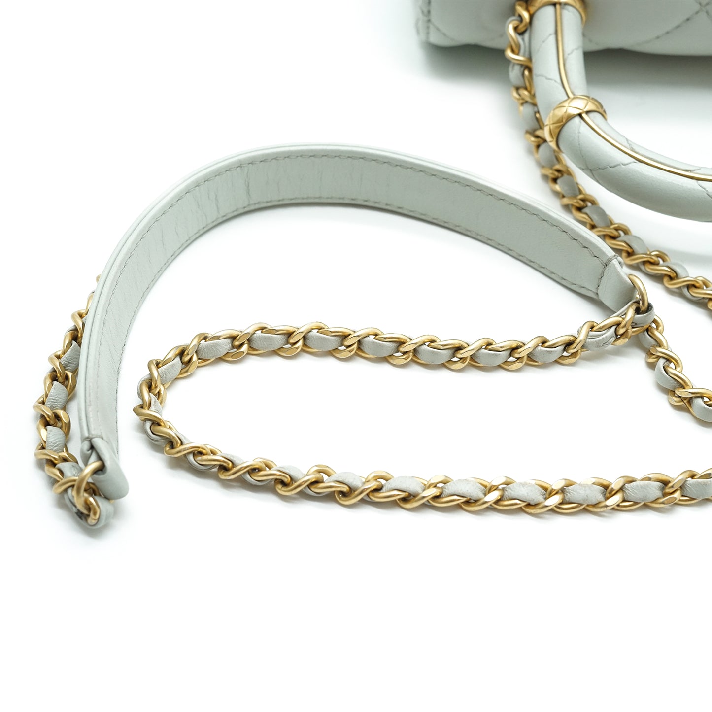 Mini Classic Flap Matelasse Lambskin Chain Top Handle Bag