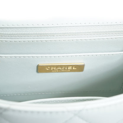 Mini Classic Flap Matelasse Lambskin Chain Top Handle Bag