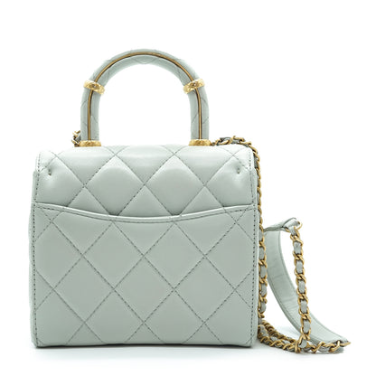 Mini Classic Flap Matelasse Lambskin Chain Top Handle Bag