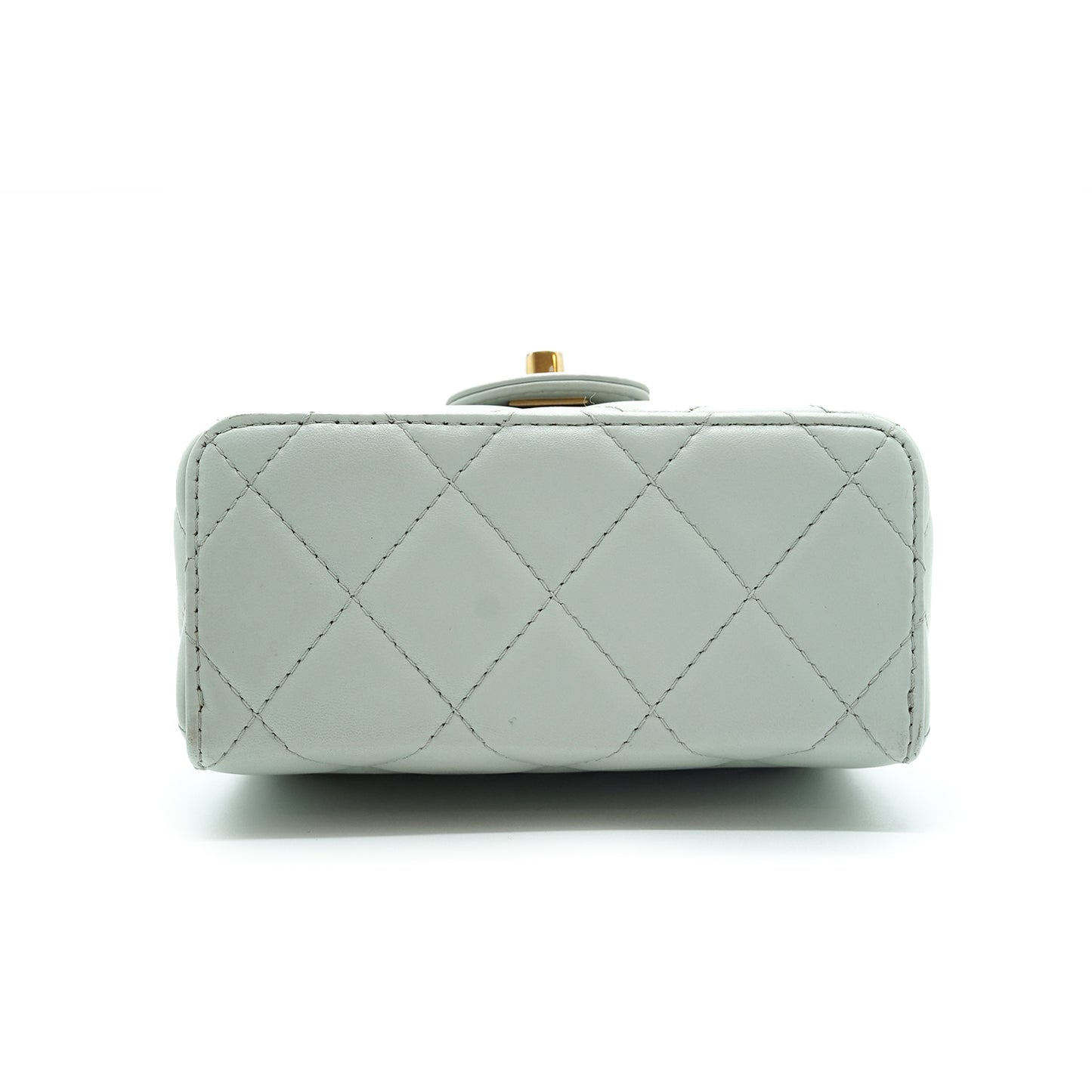 Mini Classic Flap Matelasse Lambskin Chain Top Handle Bag