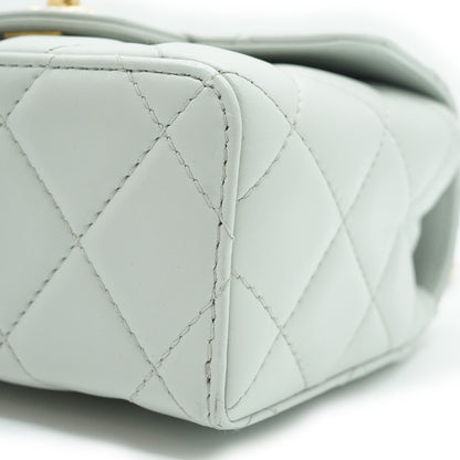 Mini Classic Flap Matelasse Lambskin Chain Top Handle Bag