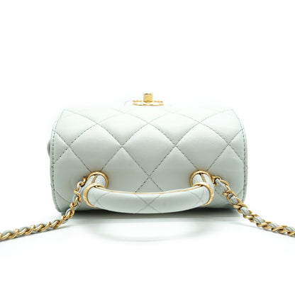 Mini Classic Flap Matelasse Lambskin Chain Top Handle Bag