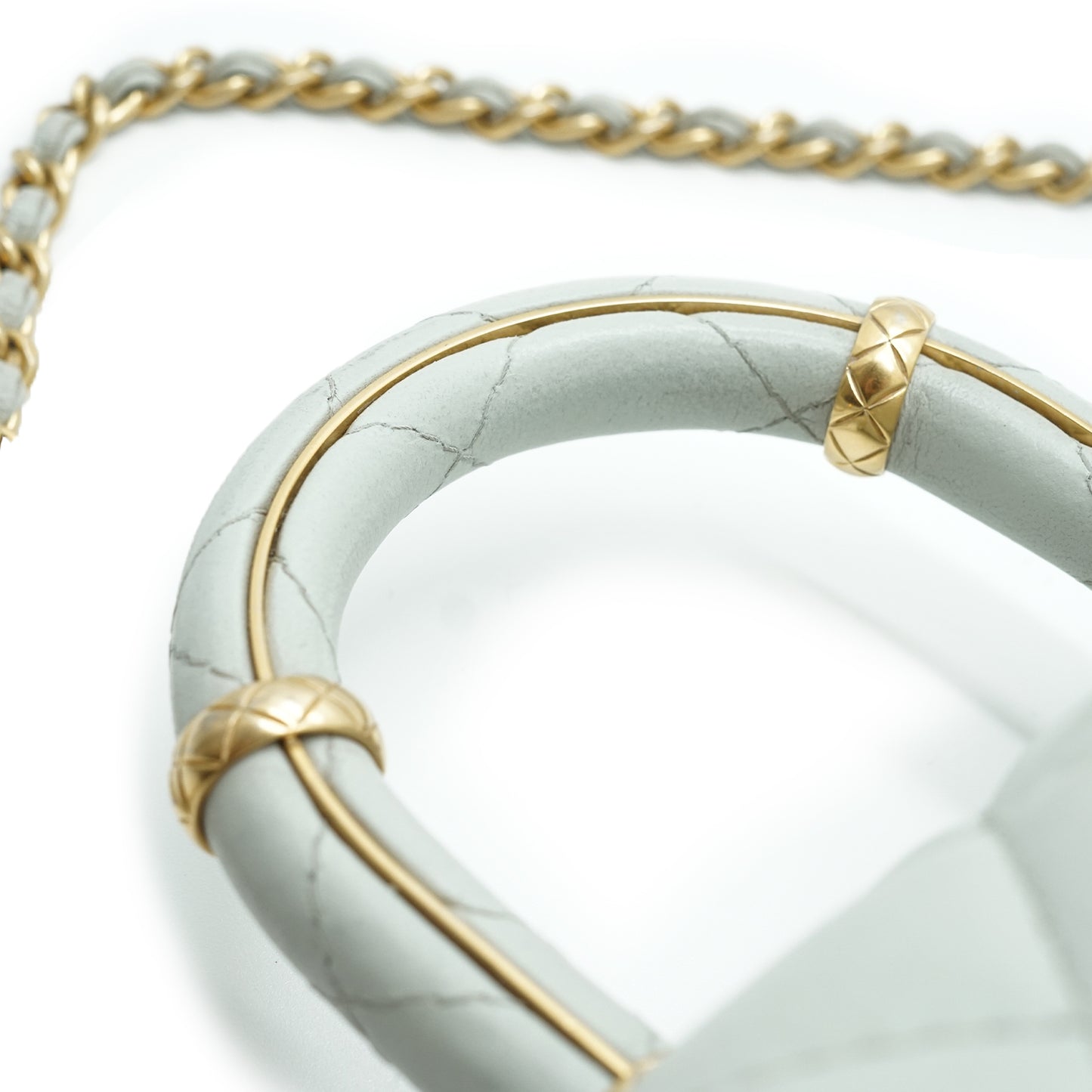 Mini Classic Flap Matelasse Lambskin Chain Top Handle Bag