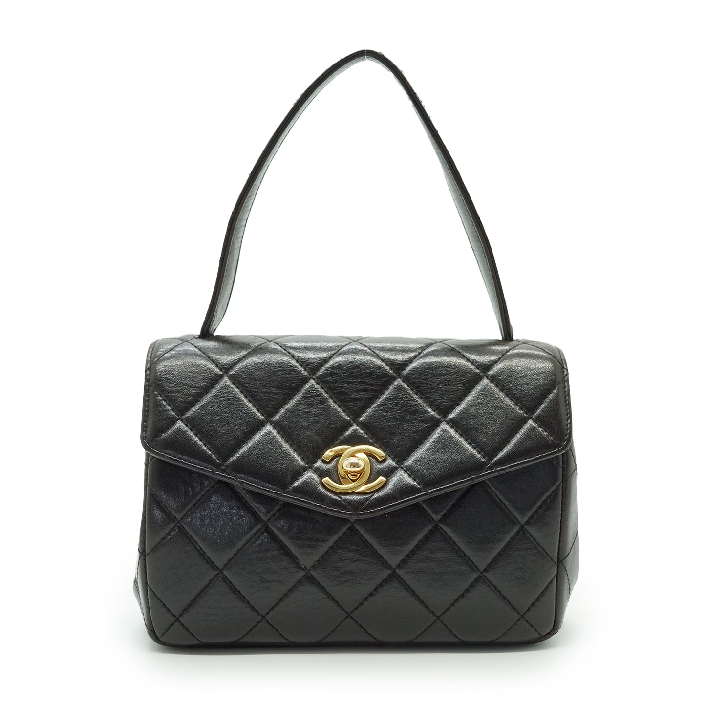 Vintage Mini Flap Matelasse Lambskin Top Handle Bag