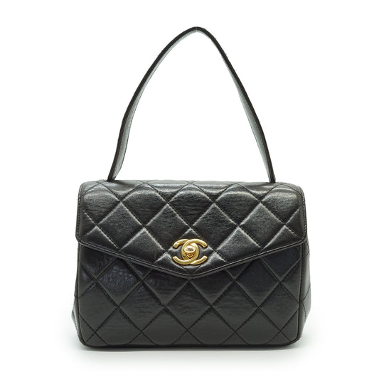 Vintage Mini Flap Matelasse Lambskin Top Handle Bag