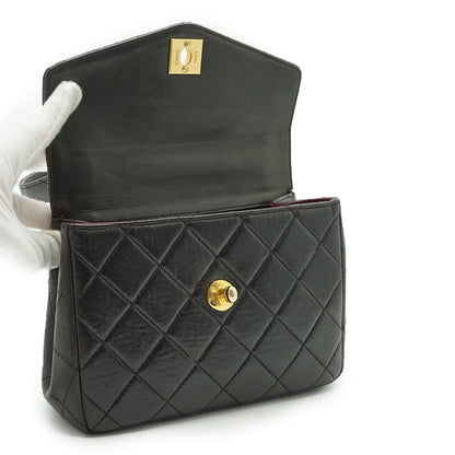 Vintage Mini Flap Matelasse Lambskin Top Handle Bag