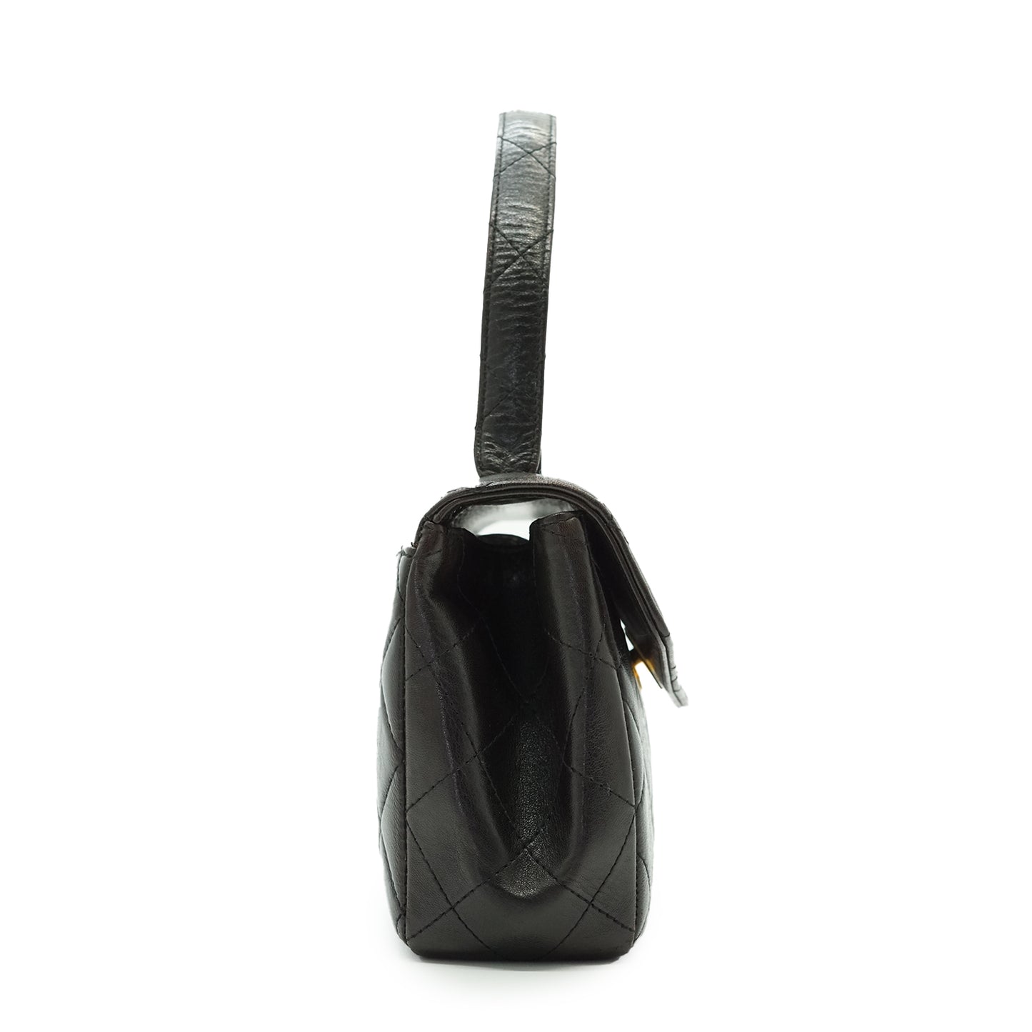 Vintage Mini Flap Matelasse Lambskin Top Handle Bag