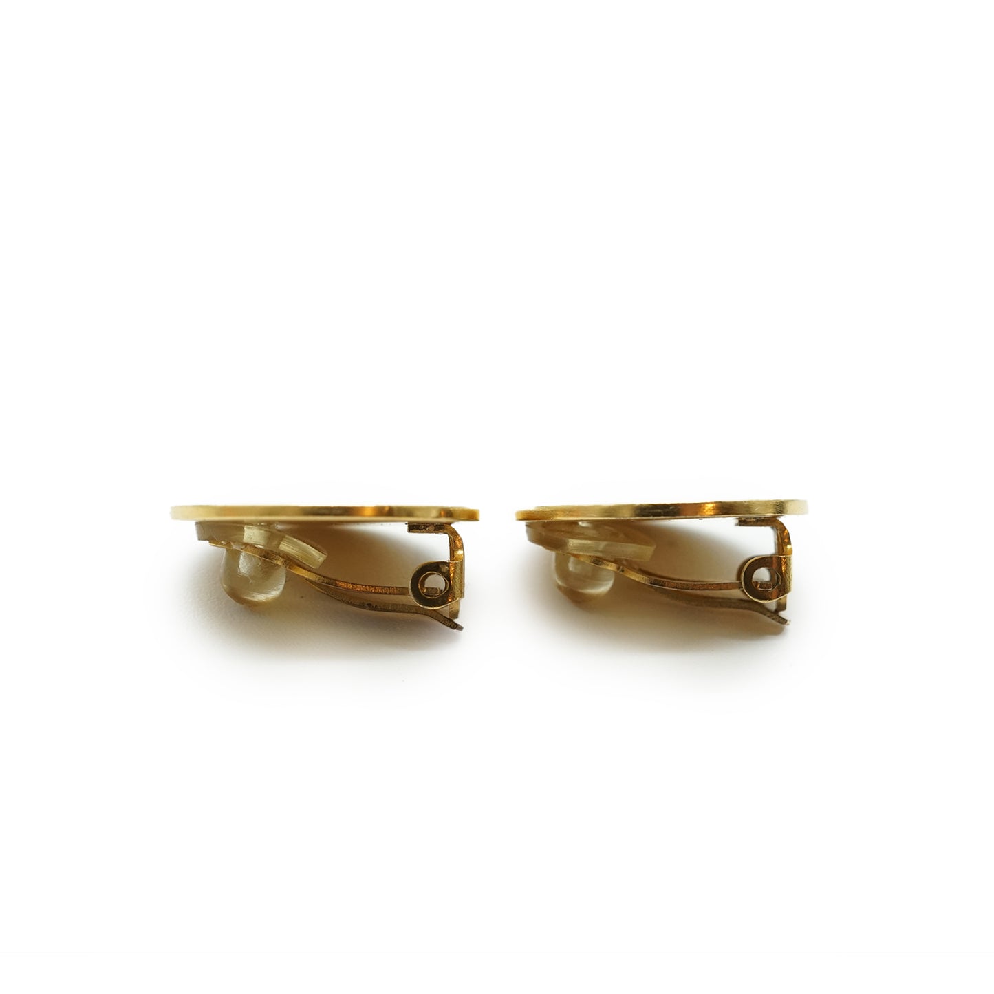 Vintage Hermes Paris Bijouterie Fantaisie Round Clip-on Earrings