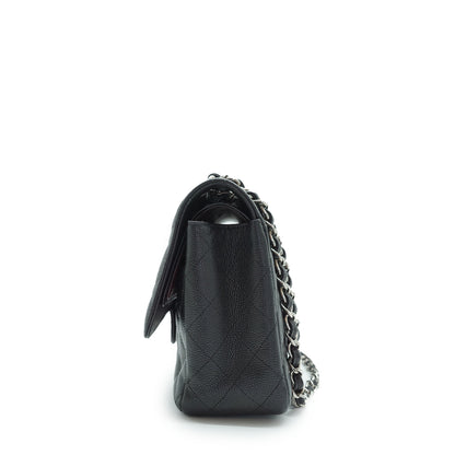 Caviar Matelasse Classic Jumbo 30 Double Flap Chain Shoulder Bag Silver Hardware