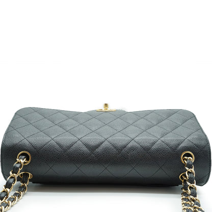 Caviar Matelasse Classic Jumbo 30 Double Flap Chain Shoulder Bag Gold Hardware