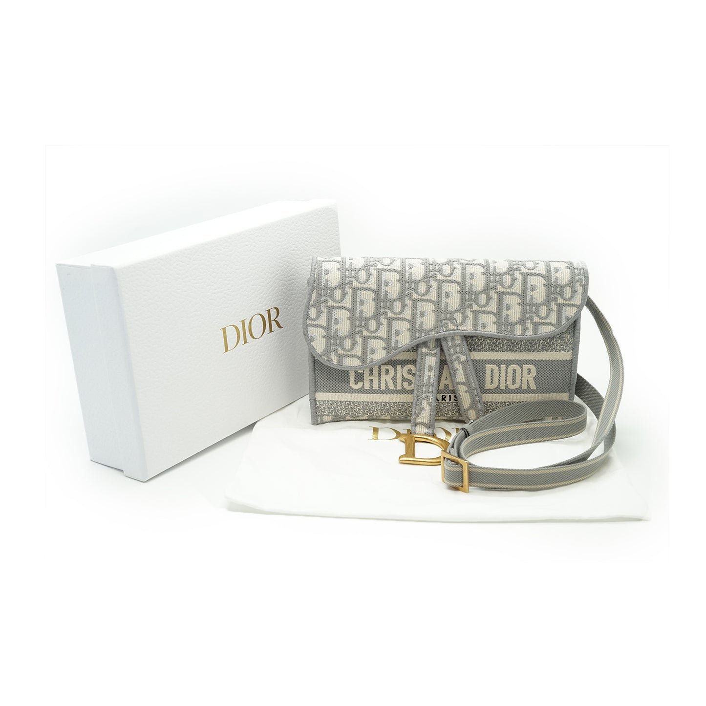 Oblique Jacquard Saddle Pochette Waist Bag