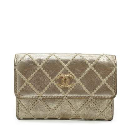 CC Metallic Gold Compact Flap Wallet