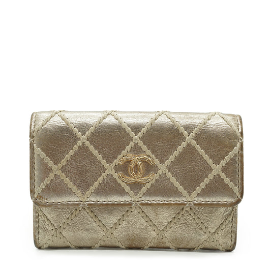 CC Metallic Gold Compact Flap Wallet
