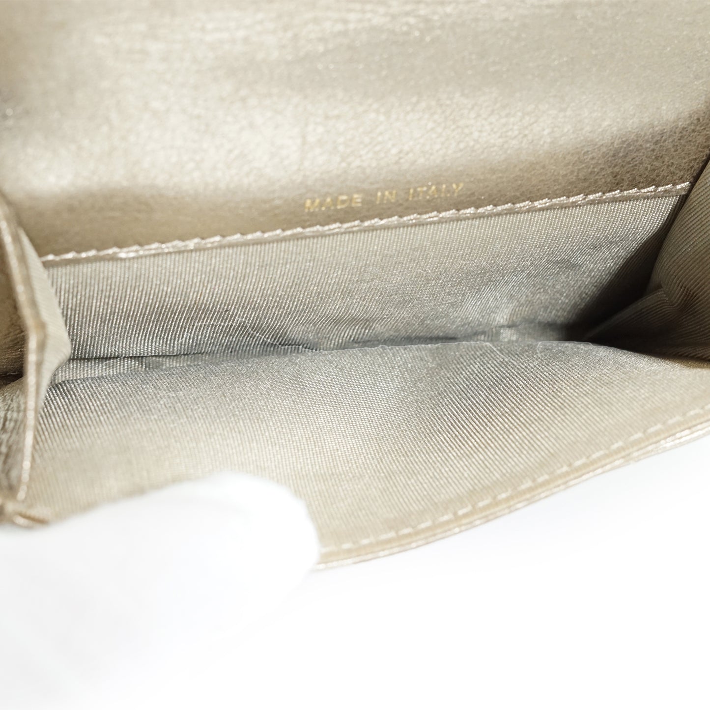 CC Metallic Gold Compact Flap Wallet