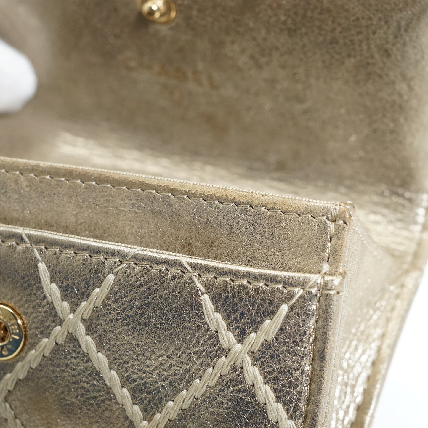 CC Metallic Gold Compact Flap Wallet
