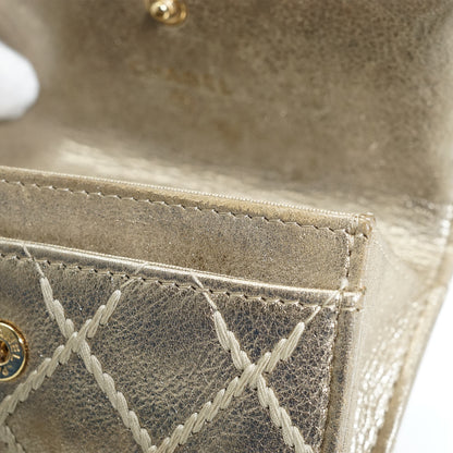 CC Metallic Gold Compact Flap Wallet
