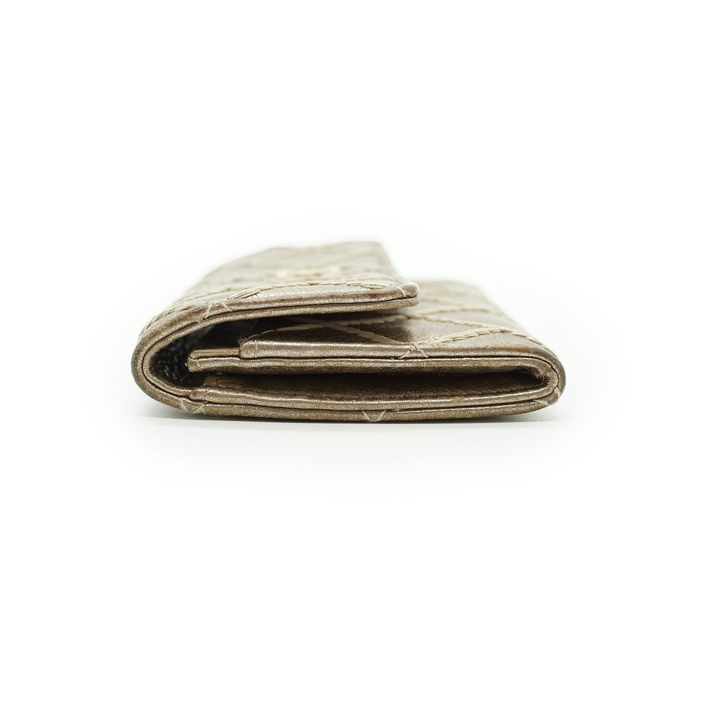 CC Metallic Gold Compact Flap Wallet