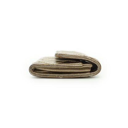 CC Metallic Gold Compact Flap Wallet