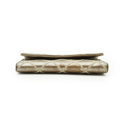 CC Metallic Gold Compact Flap Wallet