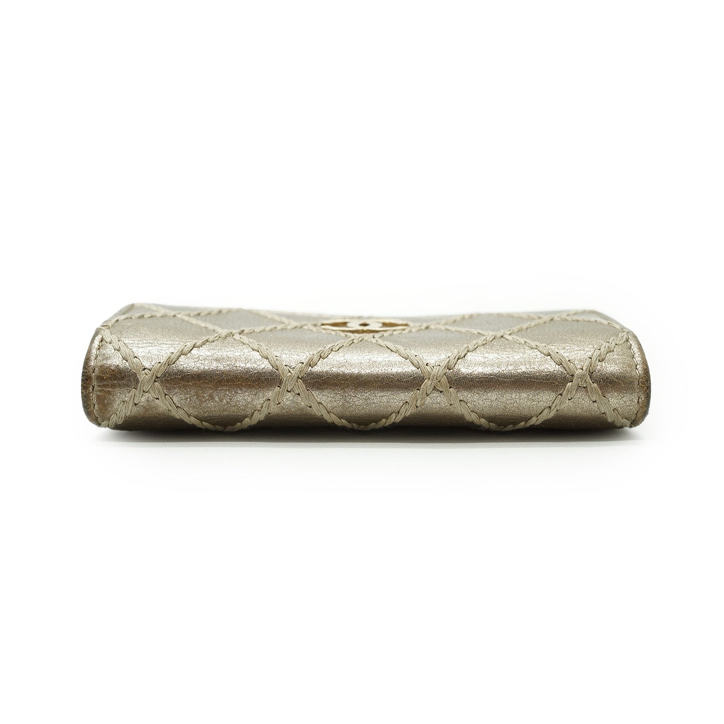 CC Metallic Gold Compact Flap Wallet