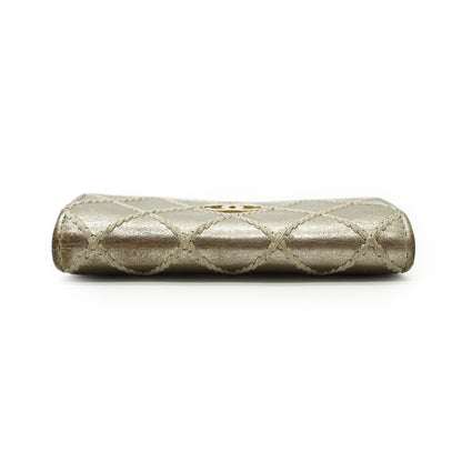 CC Metallic Gold Compact Flap Wallet