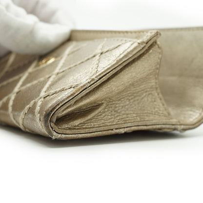 CC Metallic Gold Compact Flap Wallet