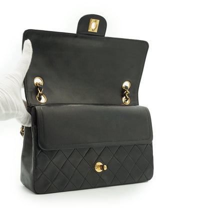Double Flap Matelasse 25 Lambskin Chain Shoulder Bag