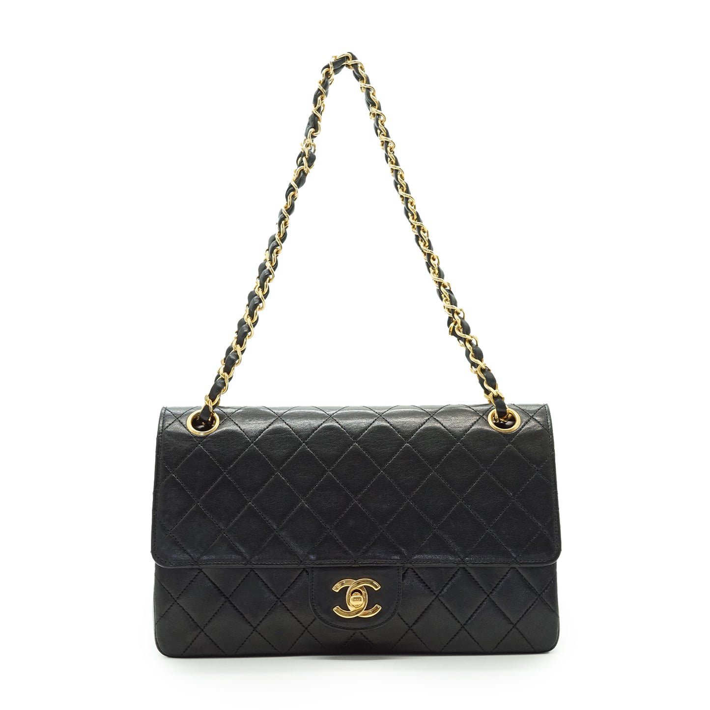 Double Flap Matelasse 25 Lambskin Chain Shoulder Bag