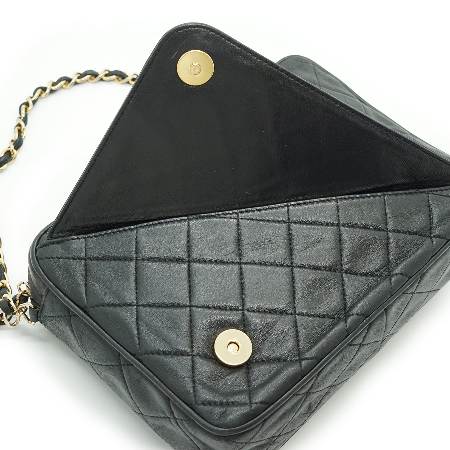 Vintage Matelasse Lambskin CC Triangle Pocket Tassel Chain Shoulder Camera Bag