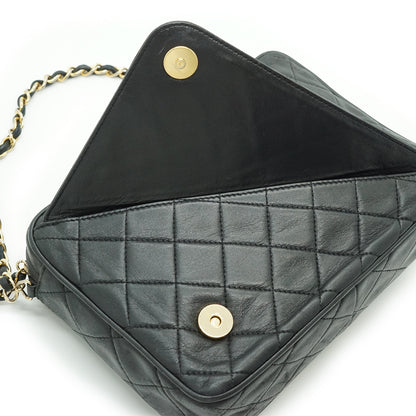 Vintage Matelasse Lambskin CC Triangle Pocket Tassel Chain Shoulder Camera Bag