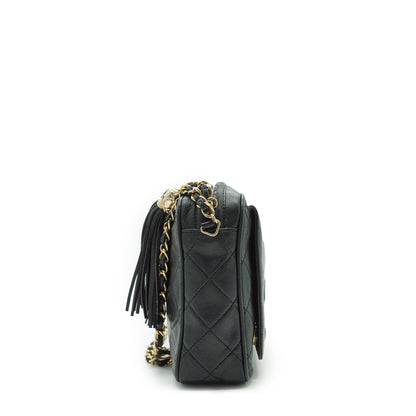Vintage Matelasse Lambskin CC Triangle Pocket Tassel Chain Shoulder Camera Bag