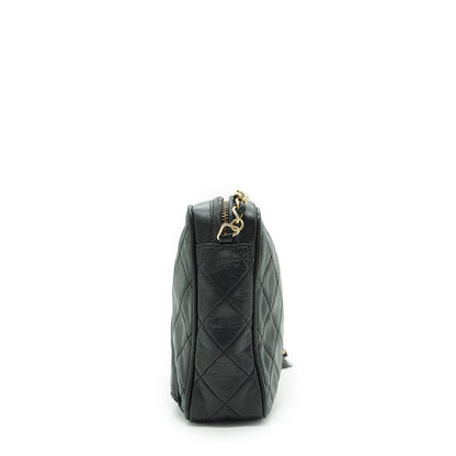 Vintage Matelasse Lambskin CC Triangle Pocket Tassel Chain Shoulder Camera Bag