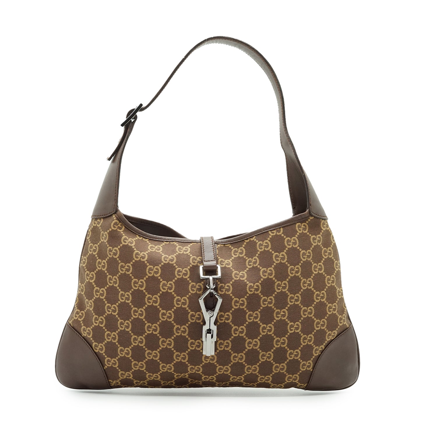 Vintage GG Canvas Leather Jackie Shoulder Bag