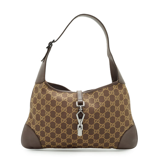 Vintage GG Canvas Leather Jackie Shoulder Bag