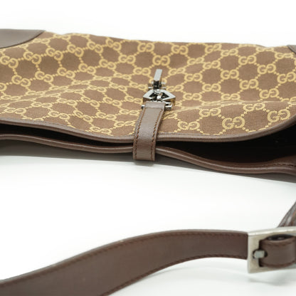 Vintage GG Canvas Leather Jackie Shoulder Bag