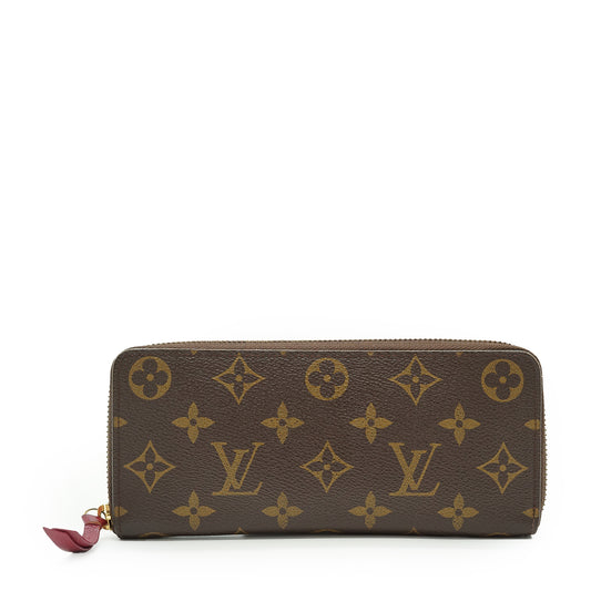Monogram Portefeuille Clemence Fuchsia