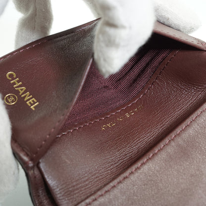 Caviar Matelasse Timeless Classique Compact Trifold Wallet