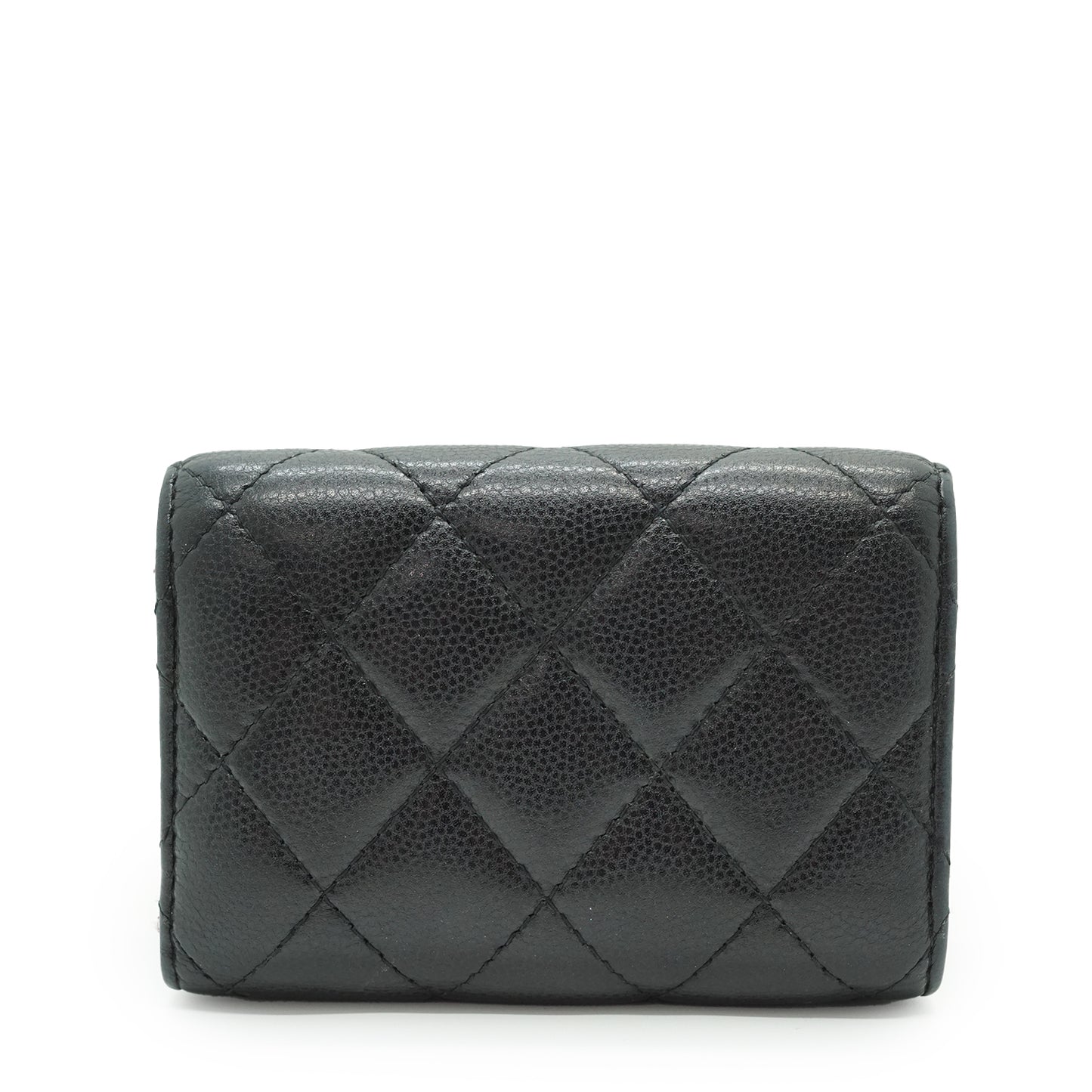 Caviar Matelasse Timeless Classique Compact Trifold Wallet