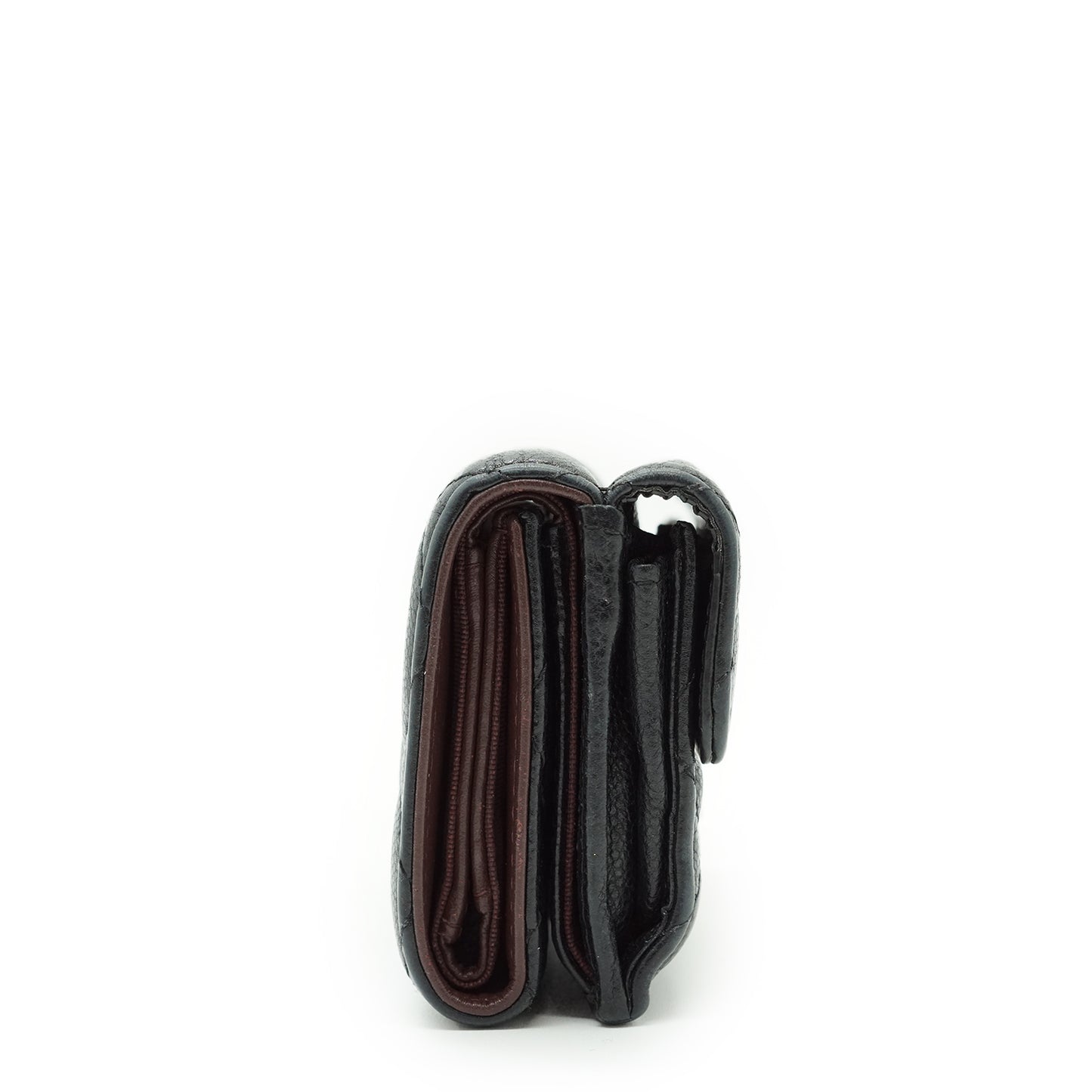 Caviar Matelasse Timeless Classique Compact Trifold Wallet