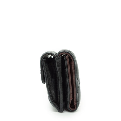 Caviar Matelasse Timeless Classique Compact Trifold Wallet