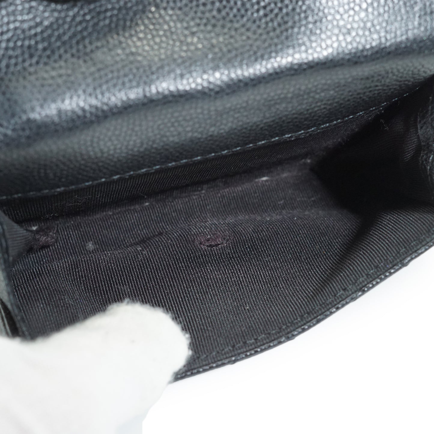 Caviar Matelasse Timeless Classique Compact Trifold Wallet