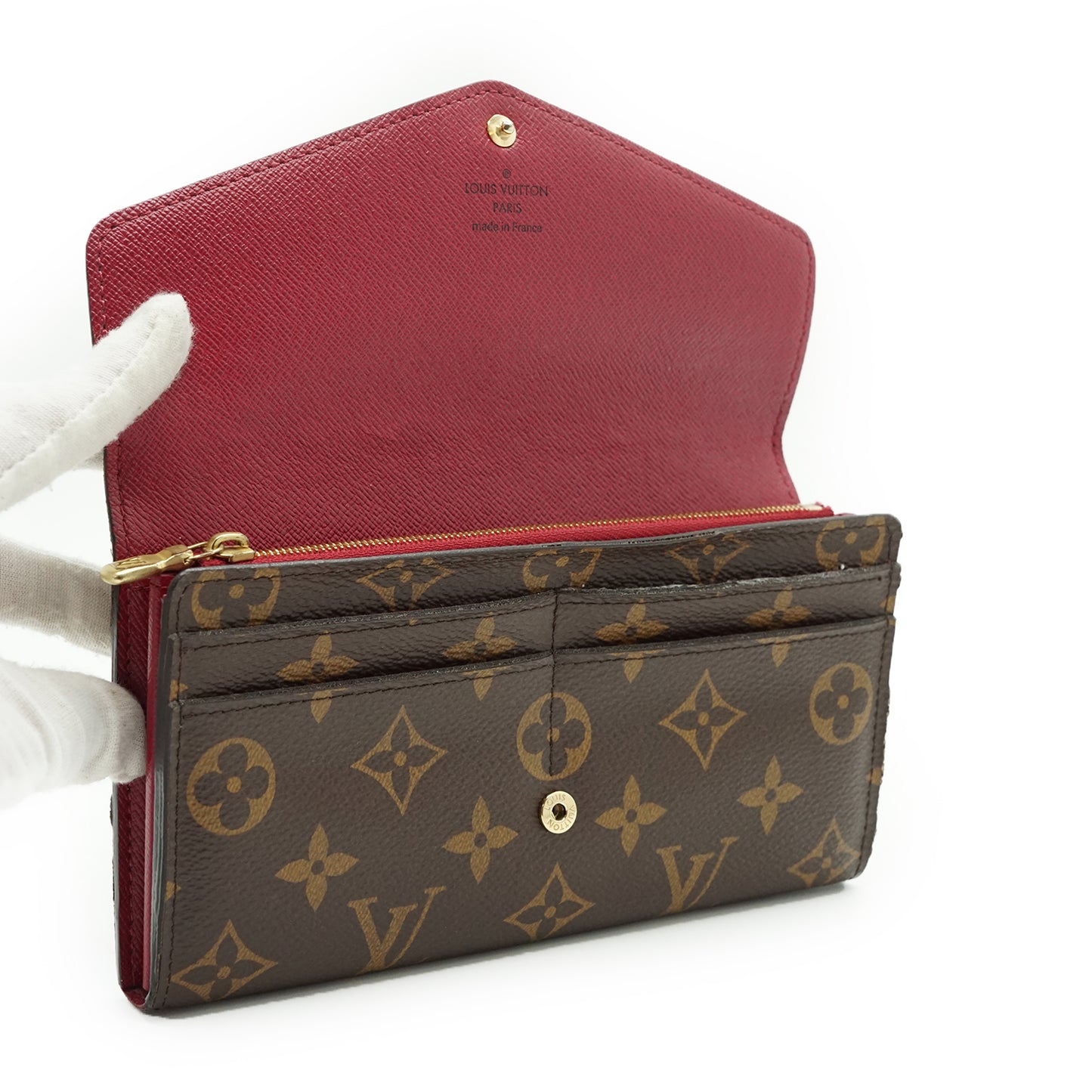 Damier Ebene Portefeuille Sarah Fuchsia