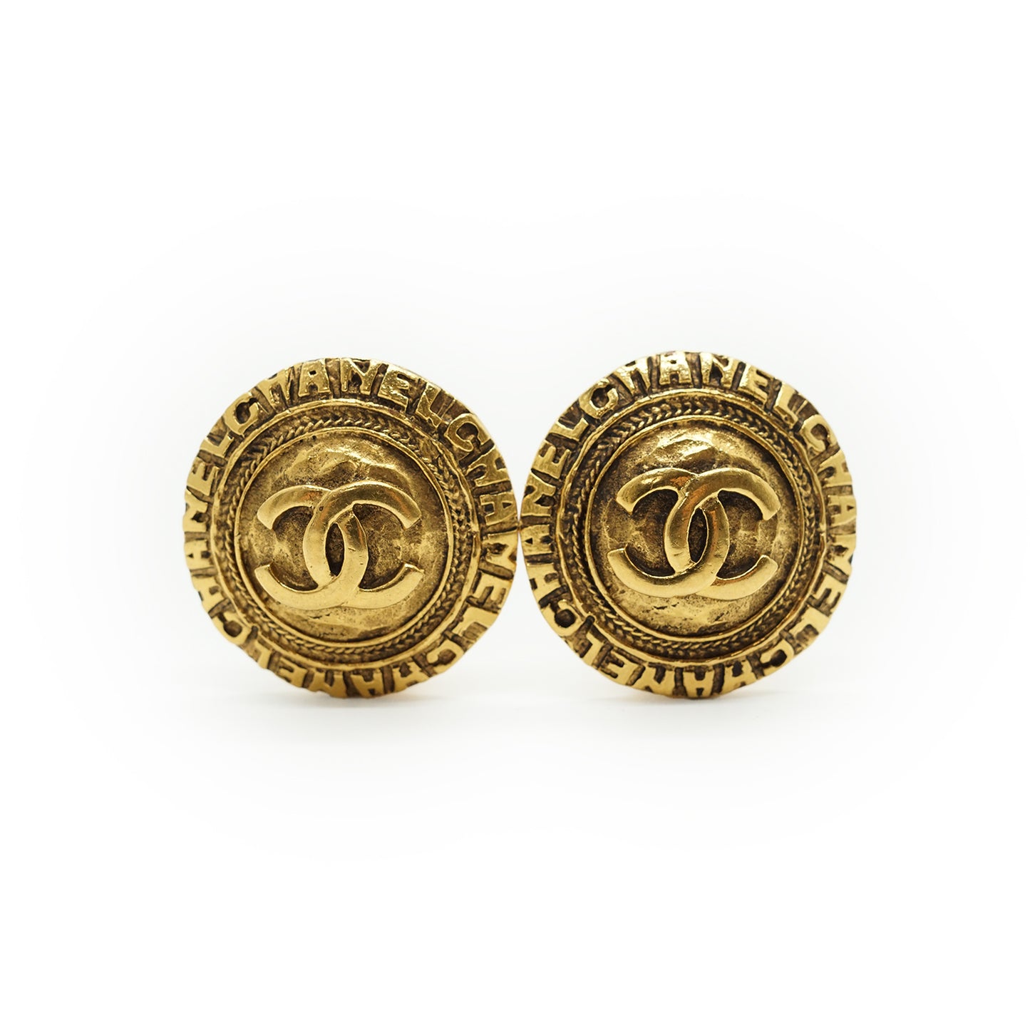 CC Logo Round Clip-on Earrings