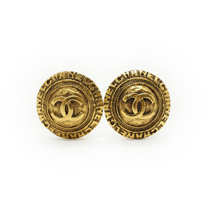 CC Logo Round Clip-on Earrings